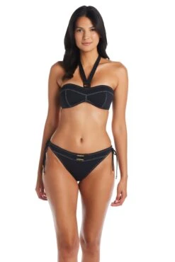 A Fine Line Bandeau Tie Back Bandeau Bikini Top -Bleu Rod Beattie Sales bleu rod a fine line top halter tie back bandeau bikini top afl 35118913126575