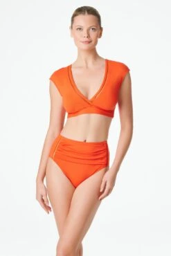 Behind The Seams Cap Sleeve Bikini Top