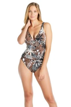 Bold Moves Surplice One Piece Swimsuit -Bleu Rod Beattie Sales bleu rod bold moves 1 pc surplice over the shoulder one piece swimsuit bm 35113370157231