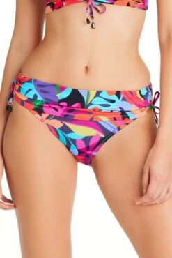 Bold Rush Shirred Side Sarong Hipster Bikini Bottom