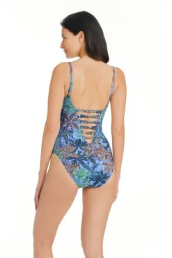 By The Sea One Piece Low Neck Lace Down Swimsuit -Bleu Rod Beattie Sales bleu rod bythesea 1 pc by the sea one piece low neck lace down swimsuit 36104774254767 1