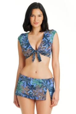 By The Sea Cap Sleeve Bikini Top