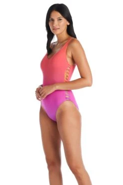 Cool Breeze Side Lace Down One Piece Swimsuit 13 Cool Breeze Side Lace Down One Piece Swimsuit -Bleu Rod Beattie Sales bleu rod cool breeze 1 pc side lace down one piece swimsuit cb 35113680896175 1