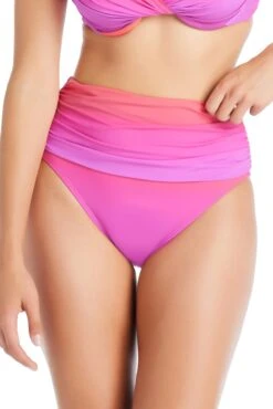 Cool Breeze Draped High Waisted Bikini Bottom