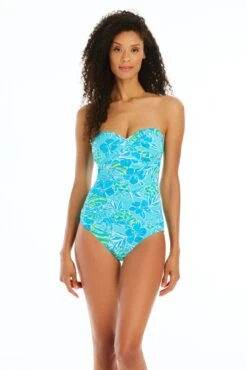 Escape To The Beach Strapless Bandeau One Piece Swimsuit -Bleu Rod Beattie Sales bleu rod escape to the beach 1 pc 4 etb lagoon escape to the beach strapless bandeau one piece swimsuit 35796159201455