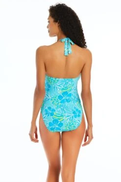 Escape To The Beach Halter Tie Back One Piece Swimsuit -Bleu Rod Beattie Sales bleu rod escape to the beach 1 pc escape to the beach halter tie back one piece swimsuit 35796072792239 1