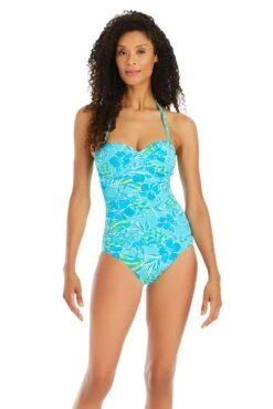 Escape To The Beach Strapless Bandeau One Piece Swimsuit -Bleu Rod Beattie Sales bleu rod escape to the beach 1 pc escape to the beach strapless bandeau one piece swimsuit 35796159135919