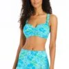 Escape To The Beach Underwire D Cup Shirred Bandeau Bikini Top -Bleu Rod Beattie Sales bleu rod escape to the beach dcup escape to the beach underwire d cup shirred bandeau bikini top 36447628787887