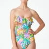Fantasy Island Strapless Bandeau One Piece Swimsuit 2 Fantasy Island Strapless Bandeau One Piece Swimsuit -Bleu Rod Beattie Sales bleu rod fantasy island 1 pc fantasy island strapless bandeau one piece swimsuit 36452976623791