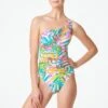 Fantasy Island Shirred One Shoulder One Piece Swimsuit - BLEU EXCLUSIVE -Bleu Rod Beattie Sales bleu rod fantasy island 1 pc one piece swimsuit shirred one shoulder fi 34805886976175