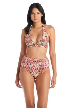 Free Spirit Draped High Waist Bikini Bottom