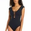 Hole In OneLattice Cap Sleeve One Piece Swimsuit -Bleu Rod Beattie Sales bleu rod hole in one 1 pc hole in one lattice cap sleeve one piece swimsuit 36448391102639 1