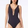 Kore One Piece Low Lace Down Swimsuit -Bleu Rod Beattie Sales bleu rod kore 1 pc kore one piece low lace down swimsuit 36445347348655 1