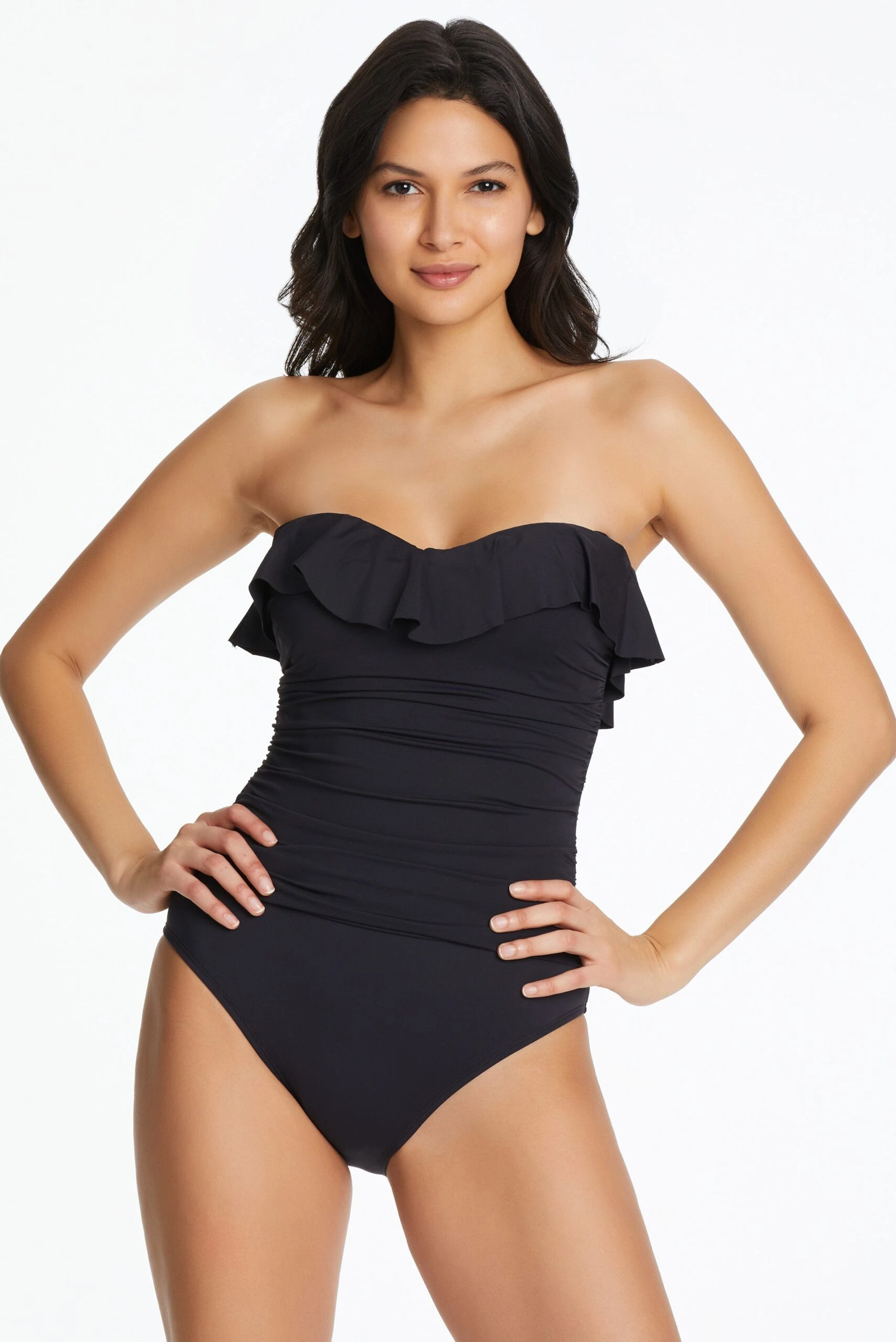 Kore Ruffled Bandeau One Piece Swimsuit 3 Kore Ruffled Bandeau One Piece Swimsuit