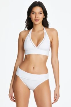 Kore Fold Over Bikini Bottom -Bleu Rod Beattie Sales bleu rod kore bottom white 4 fold over sarong bikini bottom kore 34306829877423