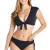 Kore Cap Sleeve Tie Front Bikini Top -Bleu Rod Beattie Sales bleu rod kore top kore cap sleeve tie front bikini top 36447790301359