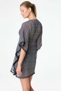 Let's Get Loud Caftan Cover Up -Bleu Rod Beattie Sales bleu rod let s get loud caftan cover up swimsuit cover up pompom caftan 34091044307119