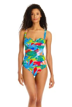 Life Of The Party One Piece Shirred Bandeau Swimsuit -Bleu Rod Beattie Sales bleu rod life of the party 1 pc life of the party one piece shirred bandeau swimsuit 35770099990703