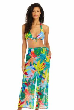Life Of The Party Wrap Chiffon Pants Cover Up