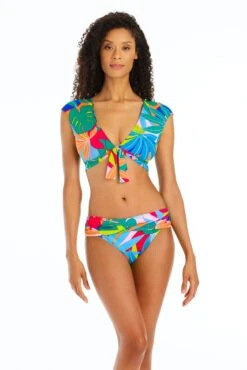 Life Of The Party Cap Sleeve Tie Front Bikini Top -Bleu Rod Beattie Sales bleu rod life of the party top life of the party cap sleeve tie front bikini top 35770040516783