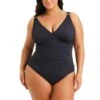 Ring Me Up Surplice Shirred One Piece Swimsuit Plus -Bleu Rod Beattie Sales bleu rod mu23 tankini surplice shirred waist one piece swimsuit plus mu 35265892450479