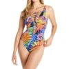 Night Safari Plunge Lace Down One Piece Swimsuit -Bleu Rod Beattie Sales bleu rod night safari 1 pc plunge lace down one piece swimsuit ns 35113721561263