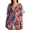 Night Safari Caftan Swim Cover Up -Bleu Rod Beattie Sales bleu rod night safari caftan cover up chiffon caftan tie front swim cover up ns 35113673031855