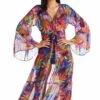 Night Safari Long Open Front Dress Cover Up -Bleu Rod Beattie Sales bleu rod night safari dress cover up long chiffon open front dress swim cover up ns 35113691054255
