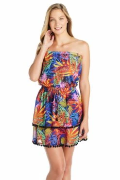 Night Safari Short Ruffled Dress Cover Up