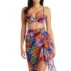 Night Safari Long Chiffon Ruffle Pareo Cover Up -Bleu Rod Beattie Sales bleu rod night safari pareo cover up long chiffon ruffle pareo swim cover up ns 35113695183023