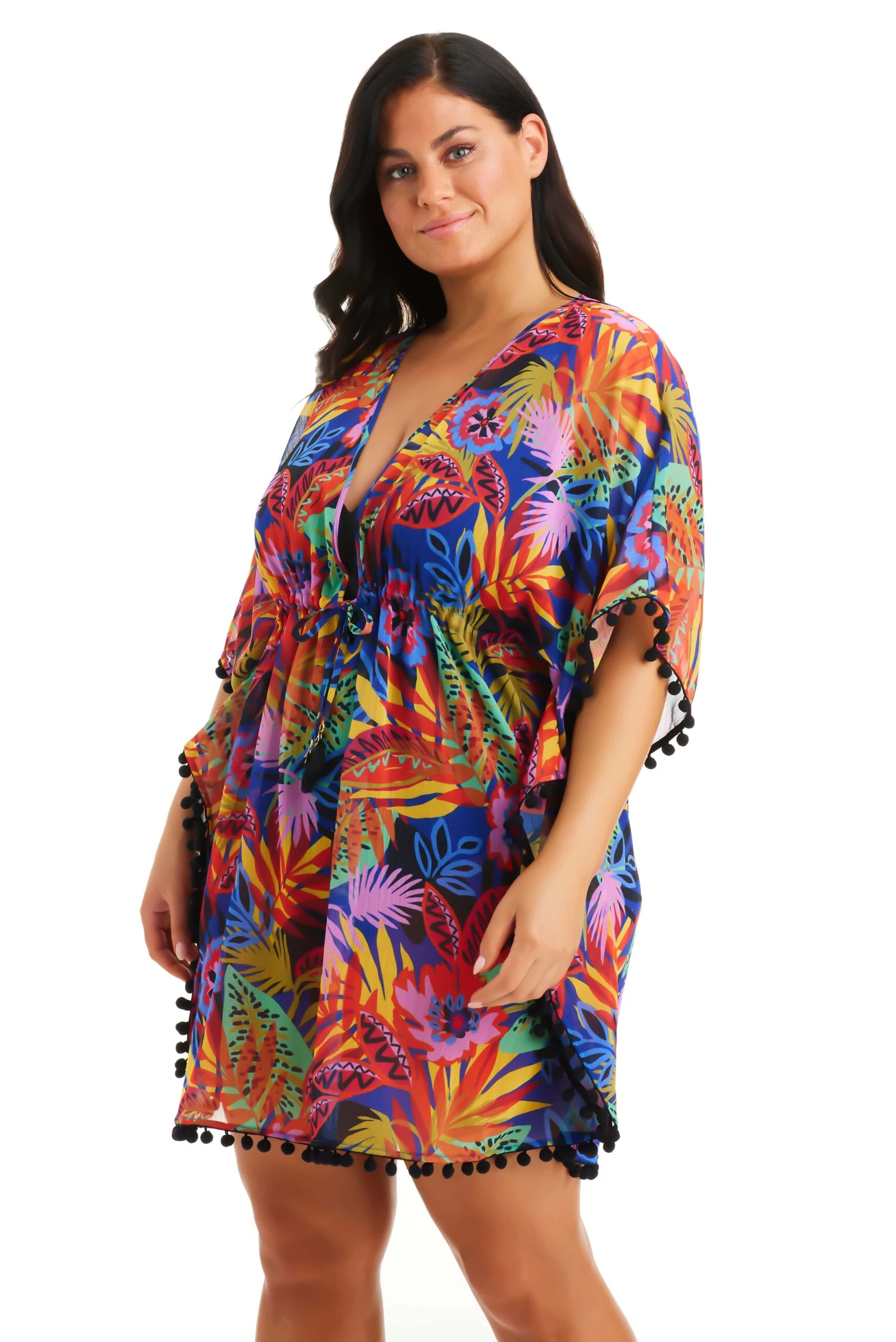 Night Safari Caftan Swim Cover Up Plus 4 Night Safari Caftan Swim Cover Up Plus - Image 2
