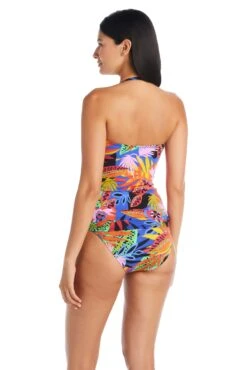 Night Safari Strapless Bandeau Tankini Top -Bleu Rod Beattie Sales bleu rod night safari tankini bandeau tankini top tie front ns 35113667821743