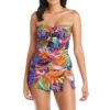 Night Safari Strapless Bandeau Tankini Top 2 Night Safari Strapless Bandeau Tankini Top -Bleu Rod Beattie Sales bleu rod night safari tankini bandeau tankini top tie front ns 35113667854511