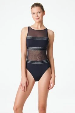 Off The Grid High Neck One Piece Swimsuit -Bleu Rod Beattie Sales bleu rod off the grid 1 pc high neck one piece swimsuit og 34362214351023