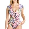 Party Animal Cap Sleeve One Piece Swimsuit -Bleu Rod Beattie Sales bleu rod party animal 1 pc party animal cap sleeve one piece swimsuit 36448316457135