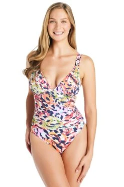 Party Animal Surplice One Piece Swimsuit