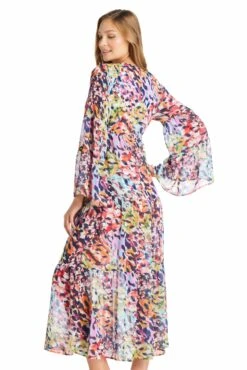 Party Animal Long Open Front Dress Cover Up -Bleu Rod Beattie Sales bleu rod party animal dress cover up long chiffon open front dress swim cover up pa 35113612935343