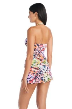 Party Animal Strapless Bandeau Tankini Top -Bleu Rod Beattie Sales bleu rod party animal tankini draped bandeau tankini top pa 35113554215087