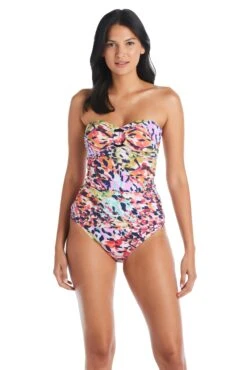 Party Animal Strapless Bandeau Tankini Top