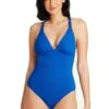 Ring Master V Neck One Piece Swimsuit -Bleu Rod Beattie Sales bleu rod ring master 1 pc ring master v neck one piece swimsuit 36448426295471