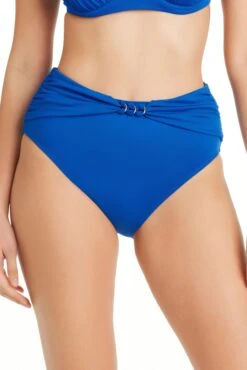 Ring Master High Waisted Shirred Bikini Bottom