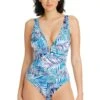 Shady Days Plunge One-Piece Swimsuit -Bleu Rod Beattie Sales bleu rod shady days 1 pc shady days plunge one piece swimsuit 36444198437039