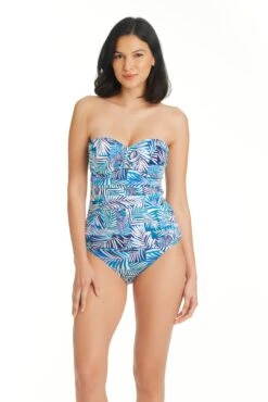Shady Days Draped Bandeau Tankini Top -Bleu Rod Beattie Sales bleu rod shady days tankini shady days draped bandeau tankini top 36104530657455