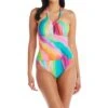 Splash Out One Piece Halter Tie Back Swimsuit -Bleu Rod Beattie Sales bleu rod splash out 1 pc one piece halter tie back mesh side swimsuit so 35113874882735
