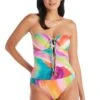 Splash Out Bandeau Tie Front One Piece Swimsuit -Bleu Rod Beattie Sales bleu rod splash out 1 pc splash out bandeau tie front one piece swimsuit 36448314917039