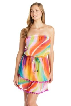 Splash OutShort Ruffled Dress Cover Up