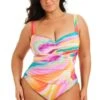 Splash Out Bandeau One Piece Swimsuit Plus -Bleu Rod Beattie Sales bleu rod splash out plus 1 pc splash out bandeau one piece swimsuit plus 36448428359855