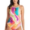Splash Out High Neck Tankini Top -Bleu Rod Beattie Sales bleu rod splash out tankini splash out high neck tankini top 36447819628719