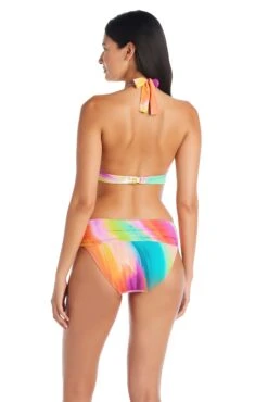 Splash Out High Neck Key Hole Bikini Top -Bleu Rod Beattie Sales bleu rod splash out top high neck shirred crop bikini top so 35113811083439