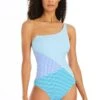 Stripe Tease One Shoulder One Piece Swimsuit -Bleu Rod Beattie Sales bleu rod stripe tease 1 pc stripe tease one shoulder one piece swimsuit 36447719653551